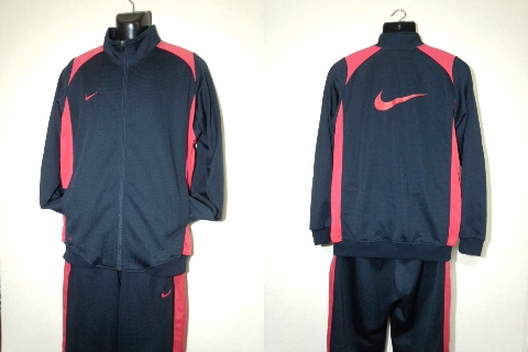 NIKE/ナイキ☆セットアップジャージ☆上下/ＸＬ/DRI-FIT/紺×赤