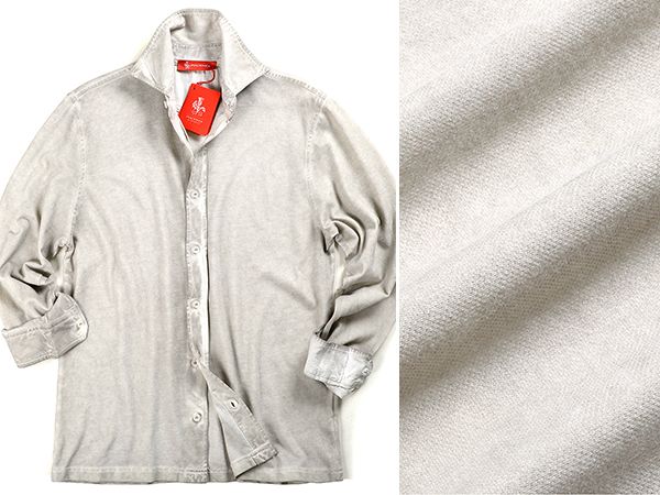 ◆【PIACENZA/絶妙味足し！製品染め鹿の子シャツ】[pcz1540122]