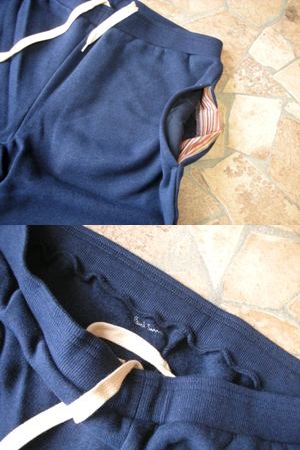 【ポールスミス】スウェット素材春夏パンツ★新品　ネイビー　Ｌ