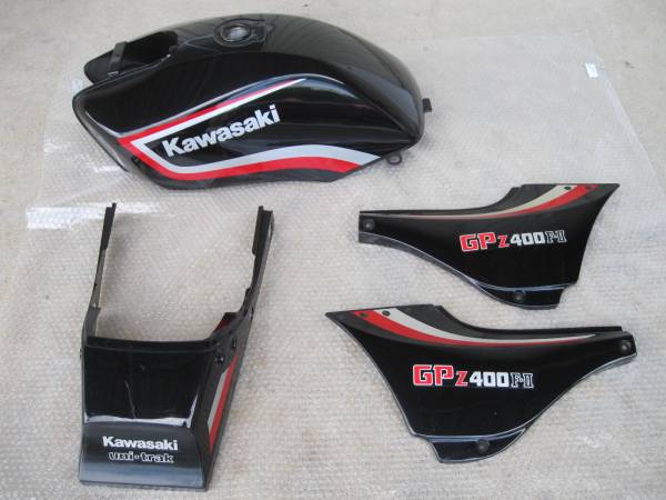 GPZ400FⅡ純正オリジナルカラータンクセット 極上 0518-15
