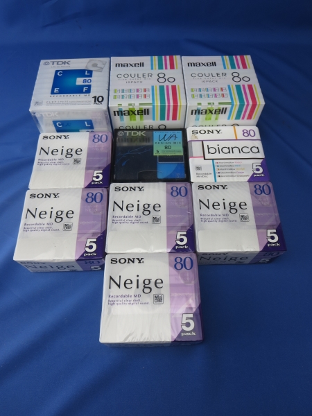 ★大量★記録母体★MD★65個★TDK・SONY・maxell★未開封品★