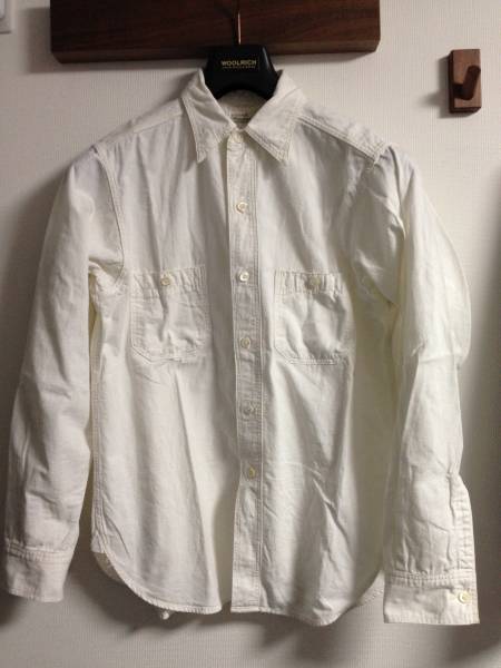 ウェアハウス ダックディガー ホワイトシャンブレー サイズ38(M)