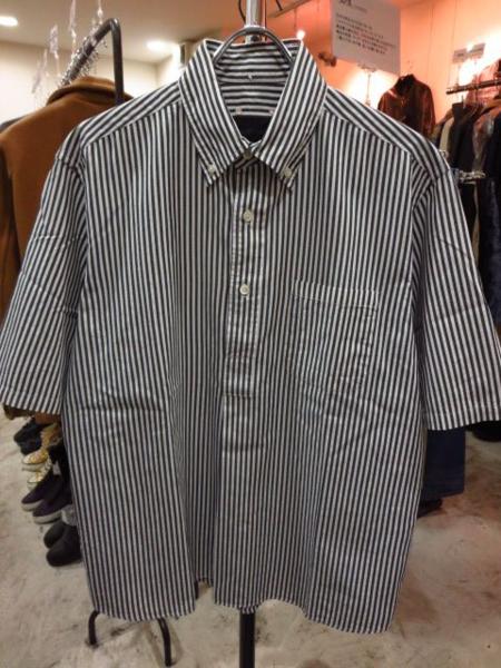 sophnet. ソフネット 半袖ストライププルオーバーBDシャツ L