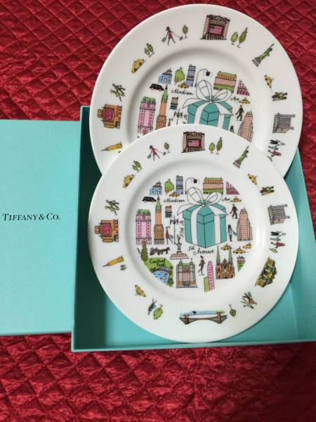 未使用ティファニー TIFFANY＆Co ☆お皿 ２枚セット