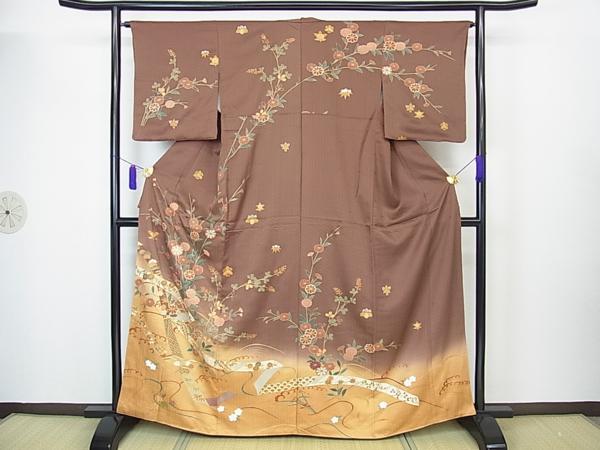 □訪問着 金彩友禅 駒刺繍 立波に秋草文 暈し染 逸品b66 xvpbvx 【公式 □訪問着 金彩友禅 駒刺繍 立波に秋草文 暈し染 逸品b66 xvpbvx 【公式