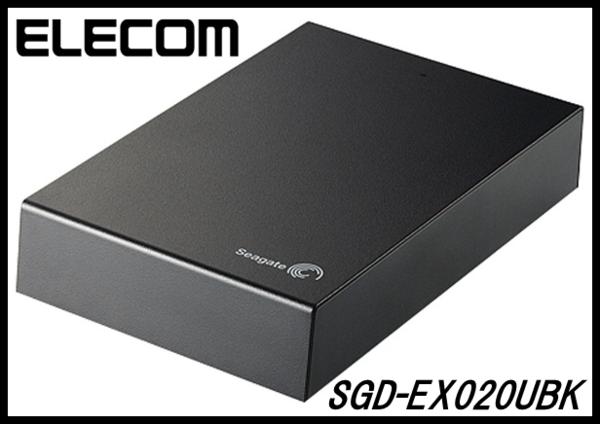新品 ELECOM 外付けハードディスク SGD-EX020UBK 2.0TB USB3.0