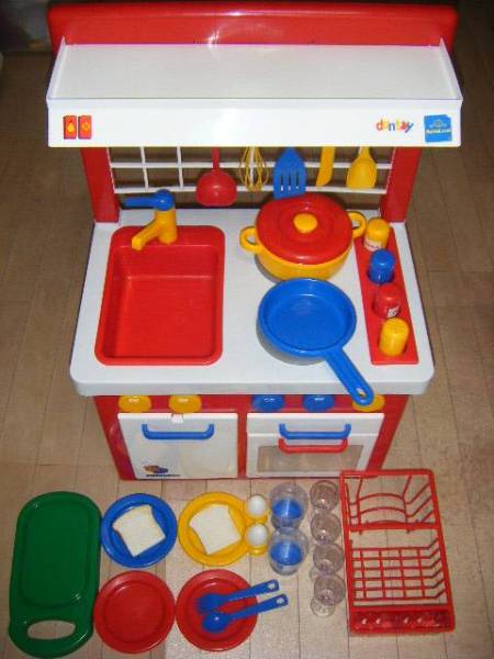 ボーネルンド　キッチンセンター　ダントーイ　中古　赤　オマケ