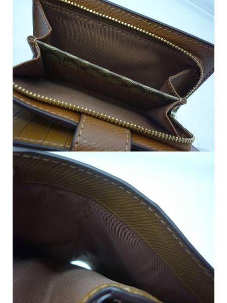 未使用 COACH コーチ 二つ折り コンパクト 財布 53436 ブラウン コーチ