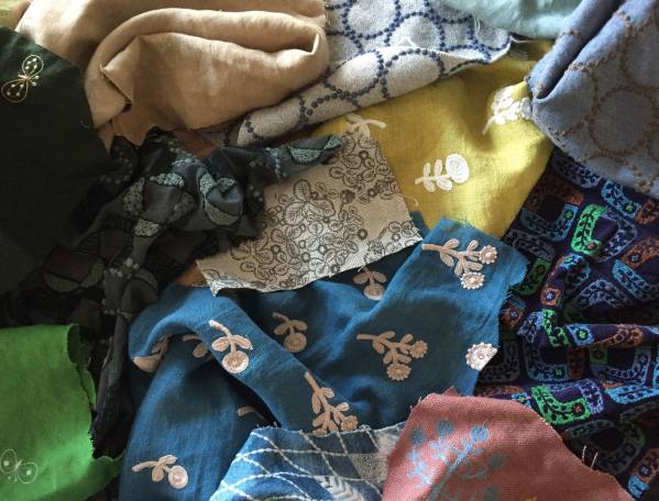 ☆ミナペルホネン 刺繍 はぎれ60枚（生地 ファブリック 生地