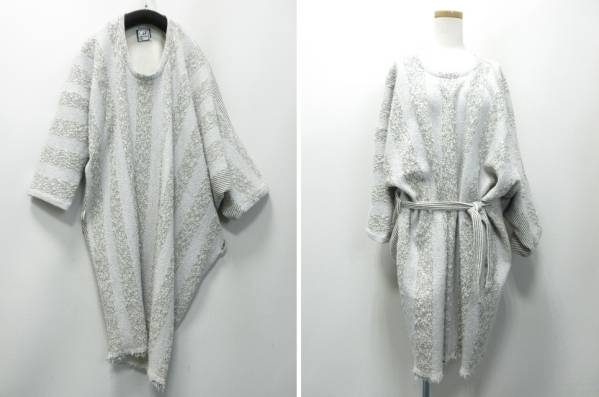 16年アンティアンANNTIAN★ストライプ調ドルマンワンピース