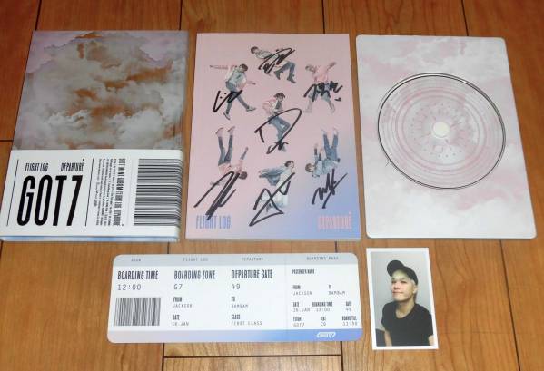 【GOT7】FLIGHT LOG DEPARTUREサイン入り GOT7◇アルバム「FLIGHT LOG:DEPARTURE」◇直筆サイン サイン タレント