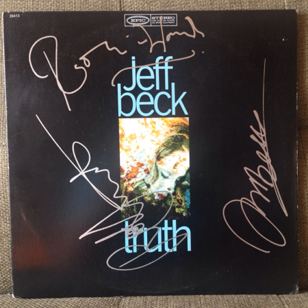 Jeff Beck Ron Wood Rod Stewart直筆サイン入りレコードUS盤
