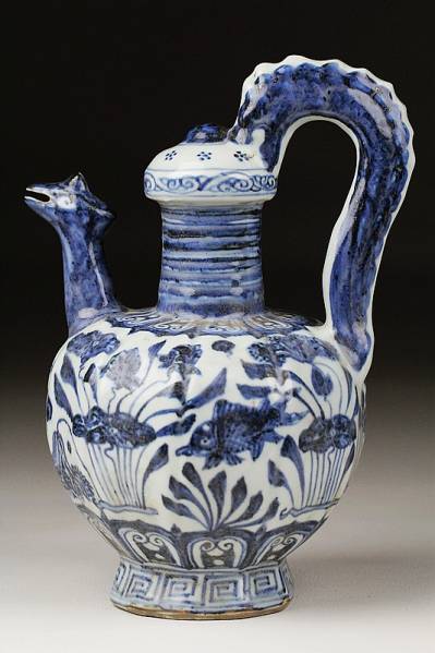 慶應◇中国明時代 漳州窯 青花花鳥文大鉢 呉州鉢