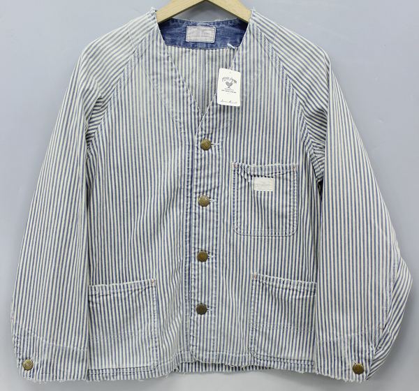 1J0260/新品 BLUEBLUE ヒッコリーノーカラーカバーオール