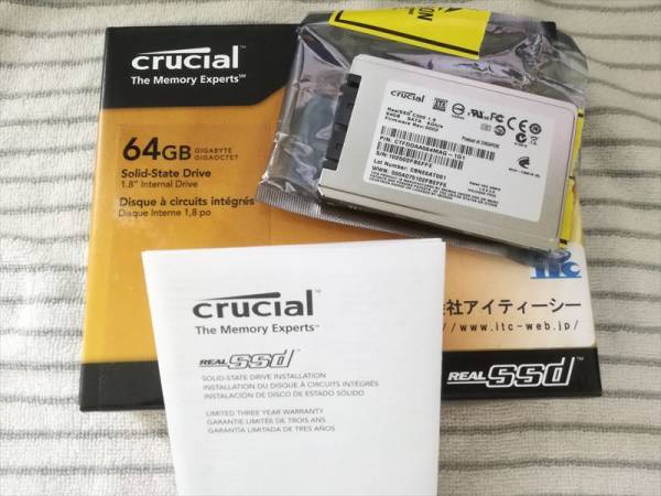 Crucial RealSSD C300 64GB 1.8インチ 未使用品