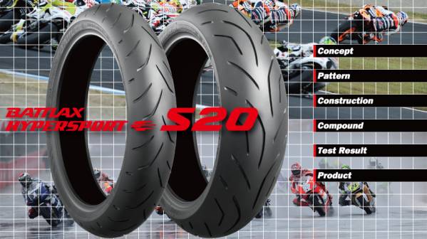 Bridgestone ブリヂストンBattlax S20 120/70ZR17 190/50ZR17 