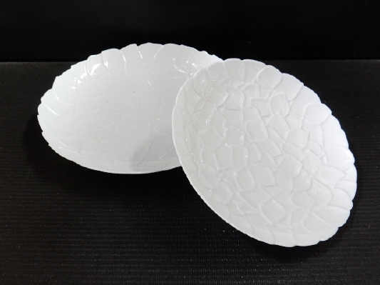 9305￥1～★香蘭社 紫陽花/あじさい紋様 盛り皿2枚セット