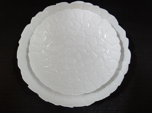 9305￥1～★香蘭社 紫陽花/あじさい紋様 盛り皿2枚セット