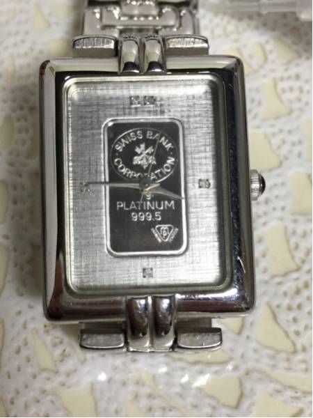 ELGIN プラチナ プラチナ腕時計ダイヤモンド5石入り Ptインゴット1g 