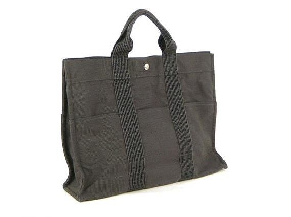 美品 エルメス エールライン トートMM 鍵 カデナ グレー エルメス 