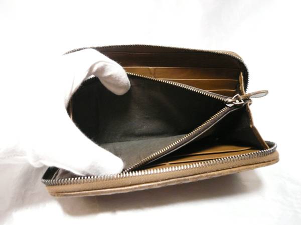 ☆BOTTEGA VENETA ボッテガベネタ ラウンドジップ長財布 茶色