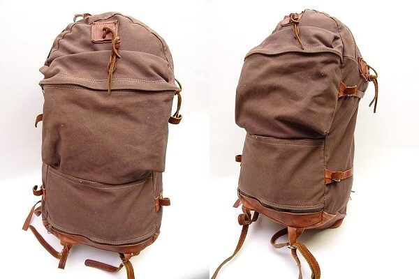 ●ビンテージ オールド バックパック リュック レザー 茶