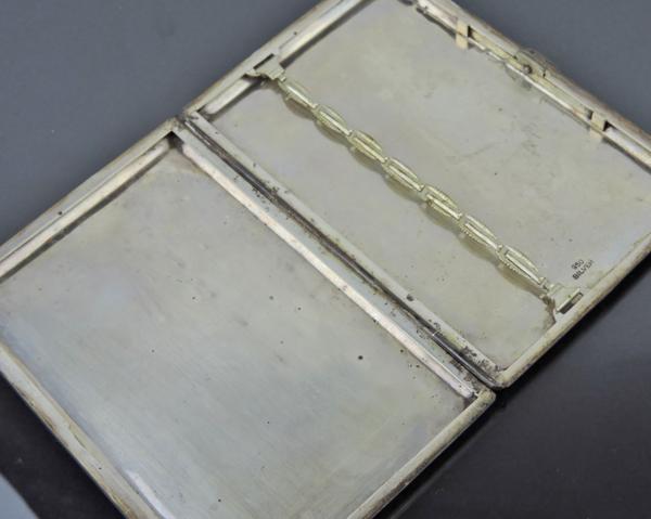 銀無垢 SILVER 950 刻印 銀製 煙草ケース アールデコ 約67.6g 銀製煙草
