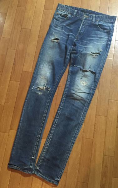 HEDDIE LOVU エディールーヴ クラッシュ スキニー デニムパンツ