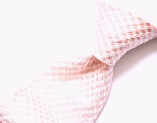 *SL*♪新品♪Guy Larocheピンクのチェックネクタイ　イタリア製