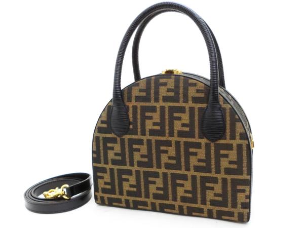 ◆NB7417 FENDI フェンディ ズッカ 2WAY ハンド バッグ 美品 ！