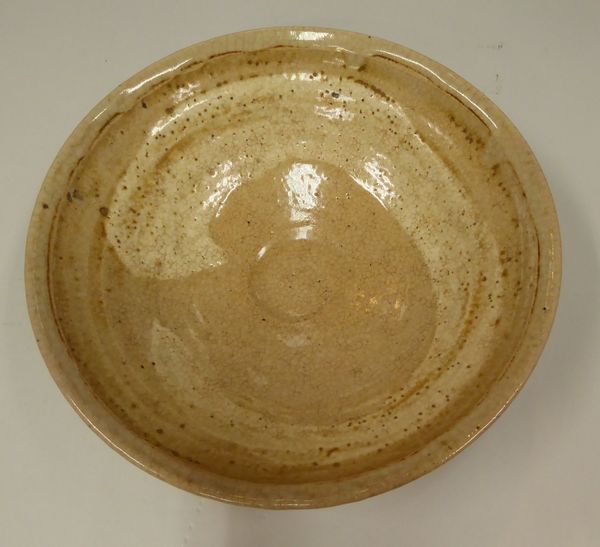 茶道具 茶碗 鶴舞焼 抹茶茶碗 山古 1円スタート 刷毛目平茶碗 詩