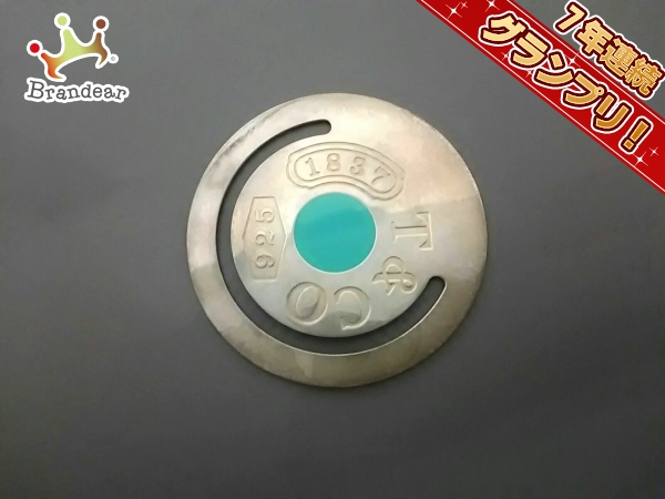 ティファニー 小物 1837 シルバー×ライトブルー クリップ