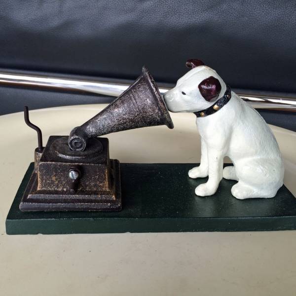 英国製 HMV Nipper犬 鋳鉄製置物 ヴィクター ニッパー君（最終）