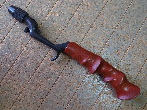 フェザーウエイトグリップフジ釣具ウッドカスタム美品
