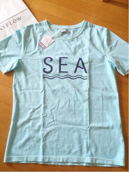 限定 ベイフロー 色褪せ加工 サックスブルーTシャツ M SURF