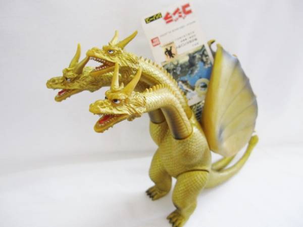 キングギドラ バンダイ ソフビ　タグ付き バンダイ 東宝 硬質ソフビ 1984年 キングギドラ タグ付き 人気の雑貨