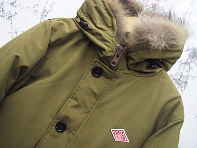 ダントン モッズコート ダウンコート ダブルジップ 36 緑 カーキ