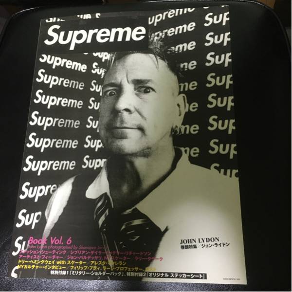 Supreme Book ステッカー 4枚付き ジョンライドン