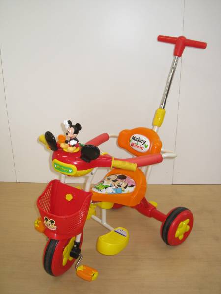 美品　ミッキー三輪車 三輪車おもちゃ ミッキー 三輪車 かわいい ides アイデス キッズ 乗用