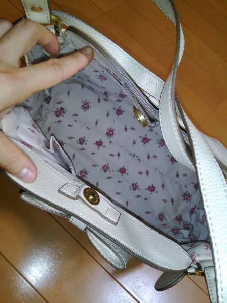 レベッカテイラー★ショルダーバッグ★本革★リボン★ベージュ