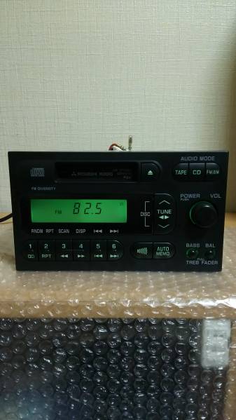 三菱純正 カセットデッキ AM/FMチューナー MB953767 動作OK 2din 