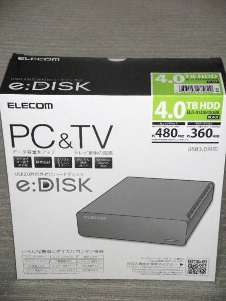 エレコム/ELECOM 外付けハードディスク（ 4TB USB3.0対応） 4TB 外