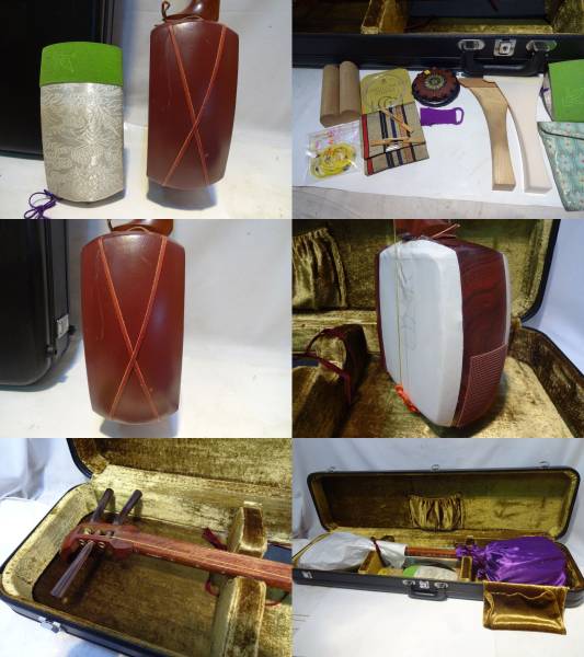 糸巻き長唄三味線　中棹三味線　練習用　ソフトケース付き