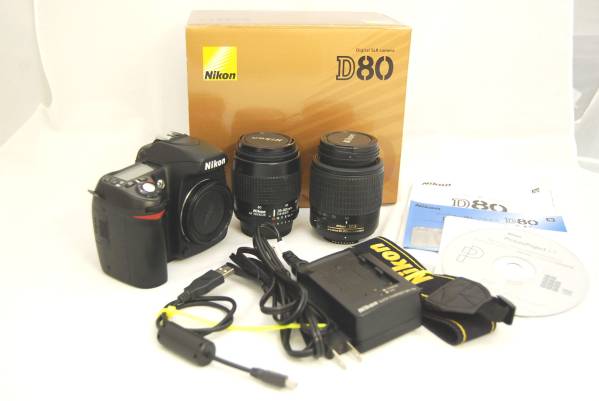 ニコン Nikon デジタル一眼 D80 ダブルレンズセット Nikkor xchzx