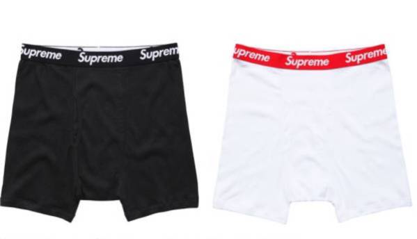 Supreme×Hanes ボクサーブリーフ 白&黒 2枚セット Mサイズ Supreme