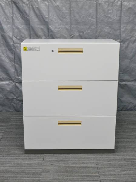 ◆管851◆ウチダ3段ラテラルA4書庫 幅900ｍｍ高さ1100ｍｍ