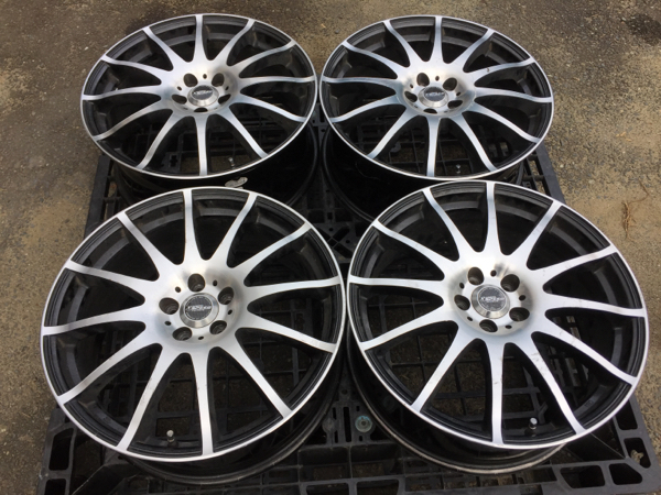本州送料無料 18×7.5J PCD100 ハブ約65㎜ オフセット+53
