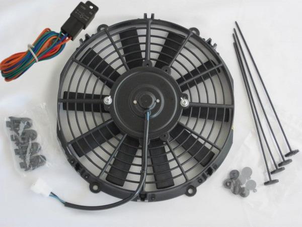 ★送料無料★汎用電動ファン プルタイプ 10インチ リレー付