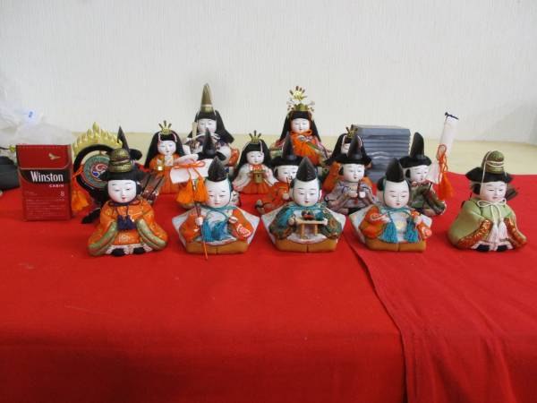 ひな人形　木目込み１５人楽人