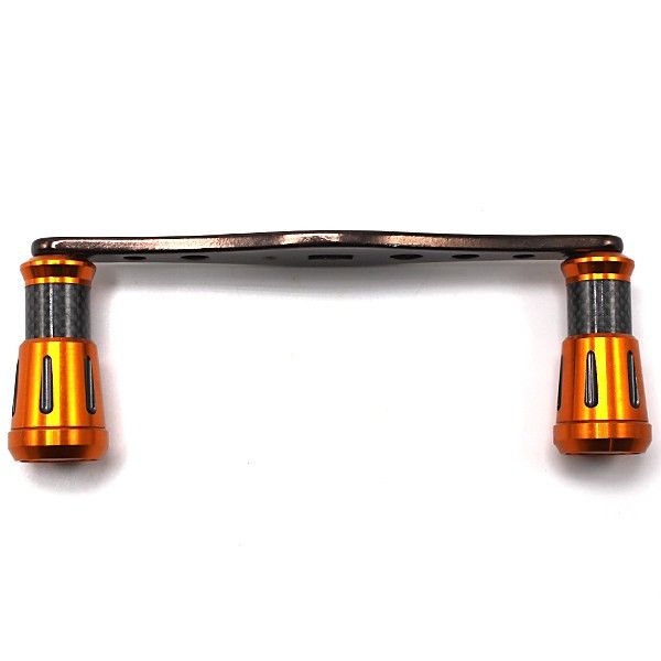 軸間100mm 交換用 リールカスタムハンドル Wノブ 固定金具付き_2